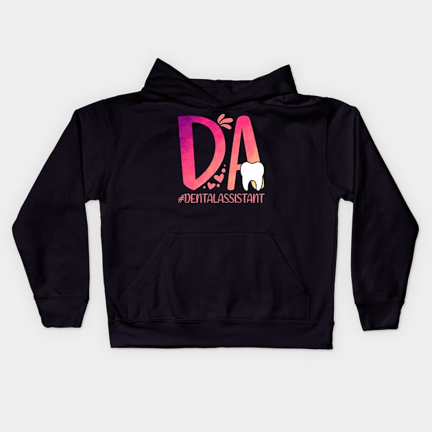 DA Dental Assistant Kids Hoodie by White Martian